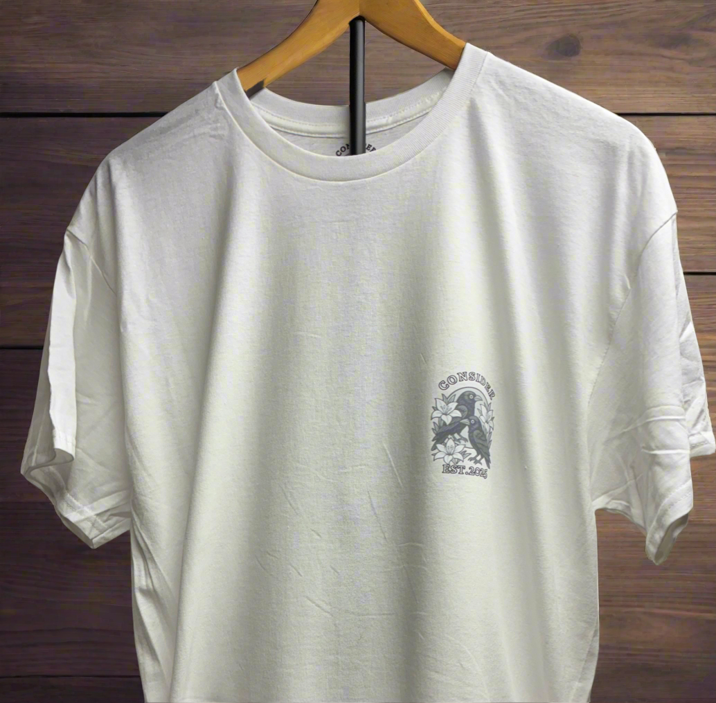 Consider Graphic T-Shirts. “Lilies and the Ravens”