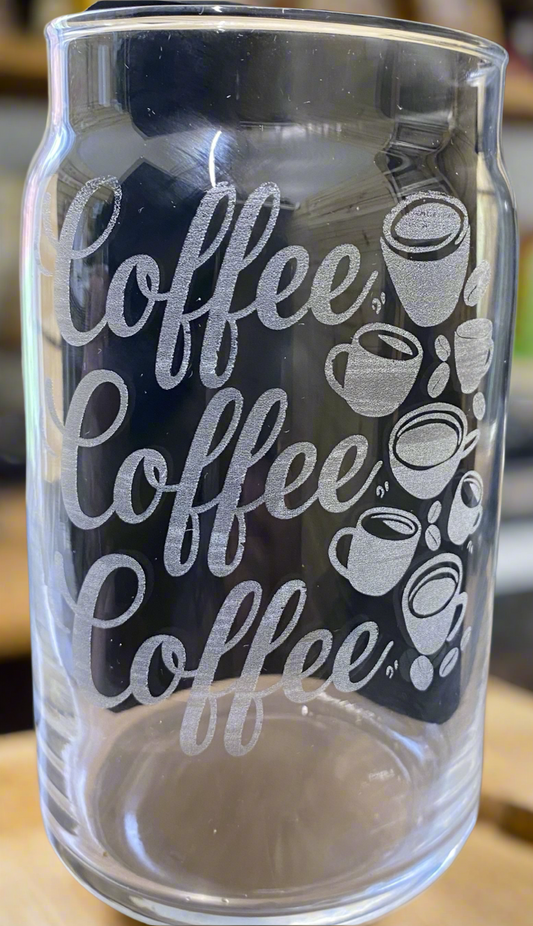 Cold coffee glass can