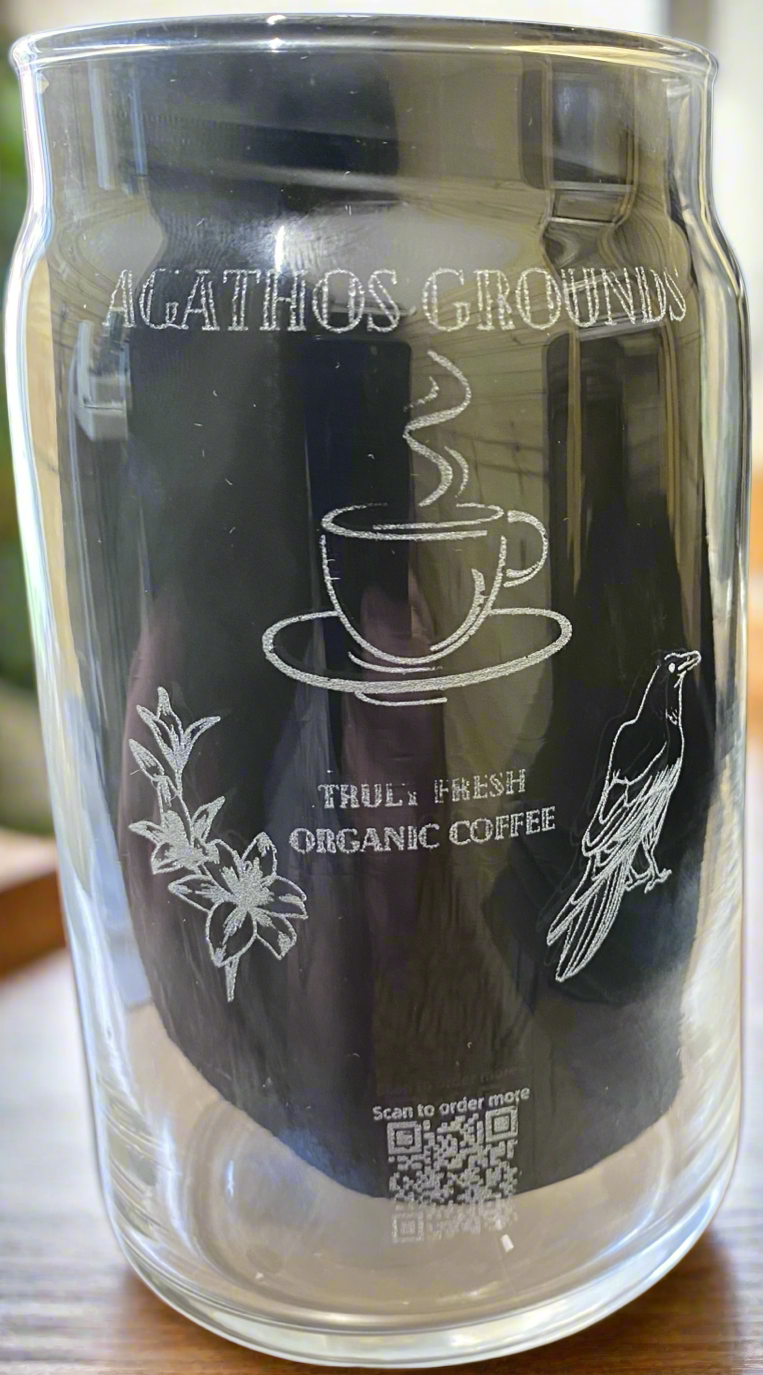 Cold coffee glass can