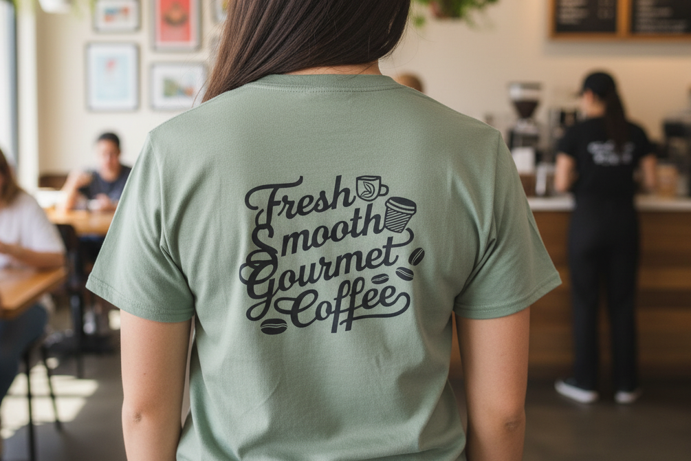 Custom Shirt (Bella Canvas)– Small Front + Large Back